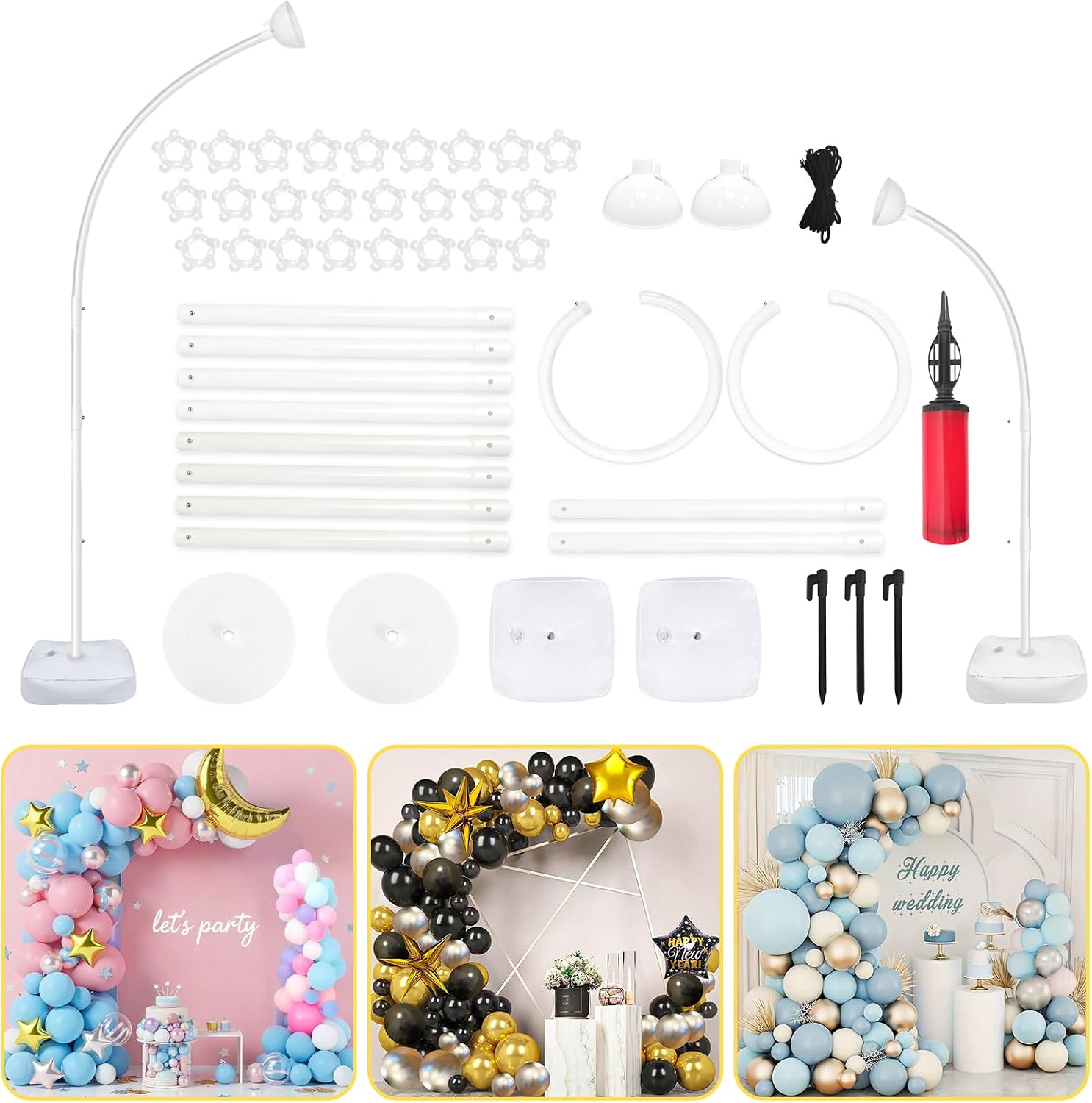 Balloon Arch Kit - AerWo [Verbessertes] Ballonbogen-Set 8,2FT & 6FT,