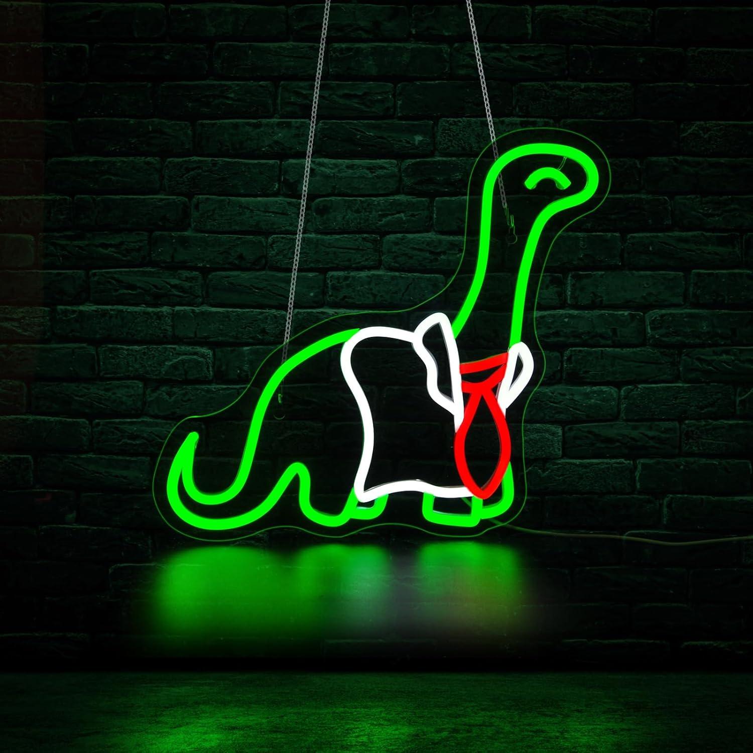 Neon Sign Party - Dinosaurier-Neonschild, dimmbares LED-Licht für Wohnzimmer-Wanddekoration, Heimparty,