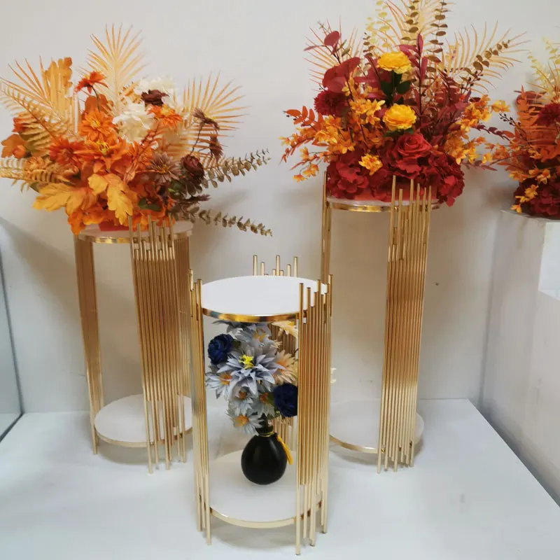 Goldene runde Metallsockel, Ho – Dessert Table Backdrop Bewertung und Preis