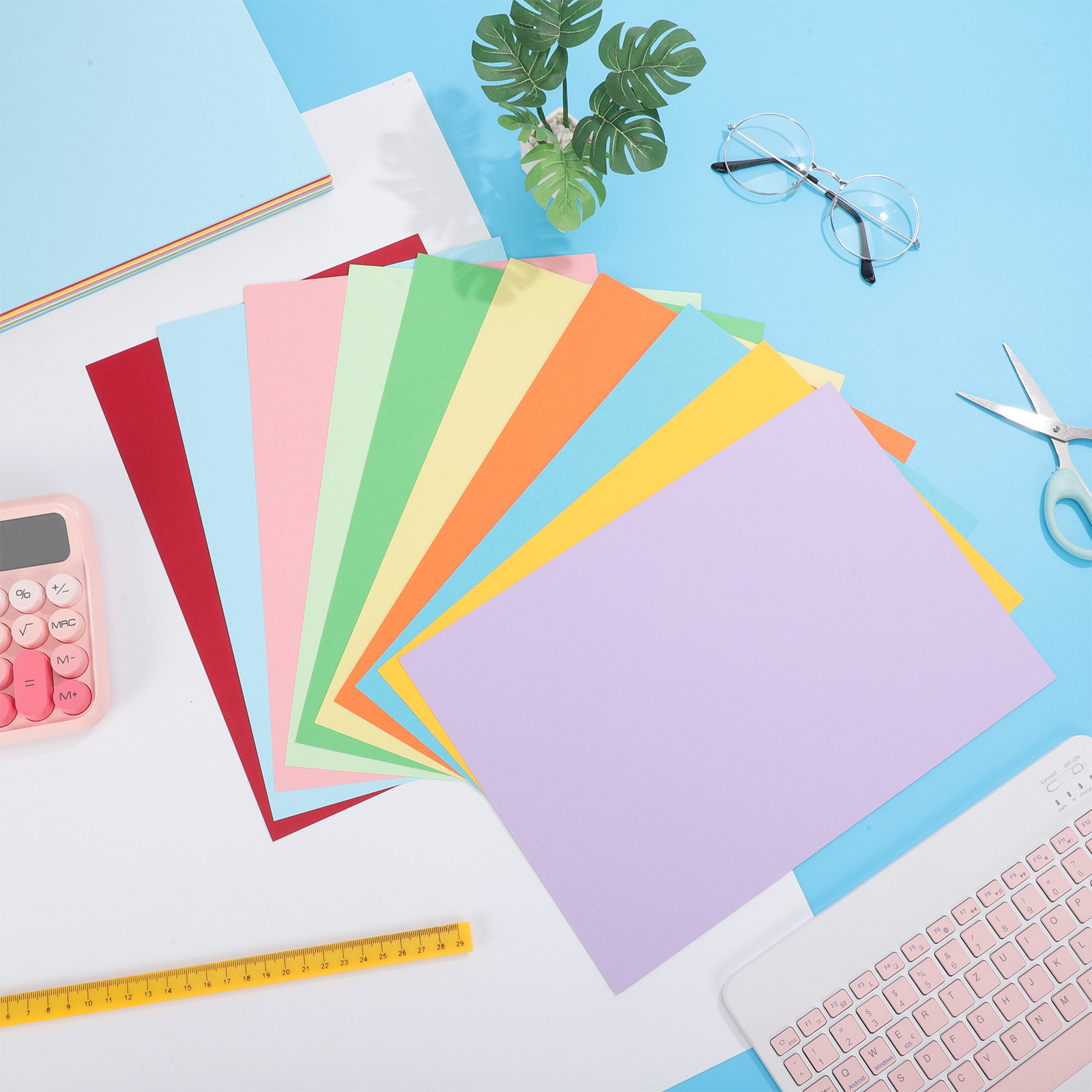 100 Blatt sortiertes farbiges  – Papercraft Supply Invitation Bewertung und Preis