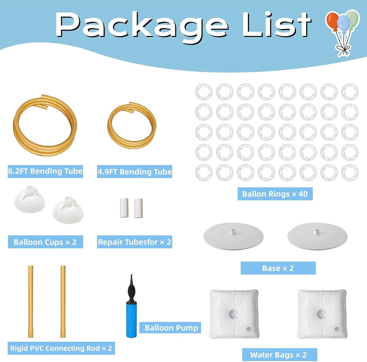 Ballonbogen-Set 8,2ft & 4,9ft, – Balloon Arch Kit Bewertung und Preis