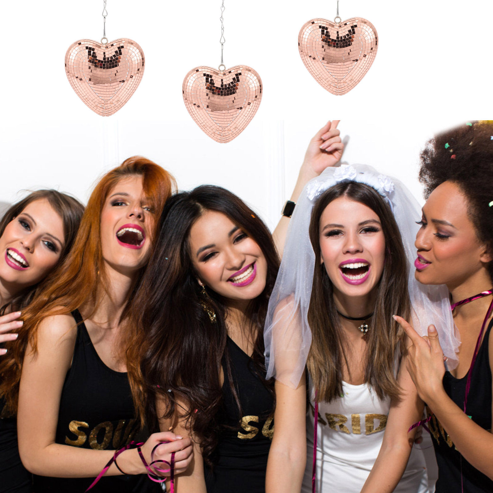 Hängende Herz-Discokugel Dekor – Event Party Shop Bewertung und Preis