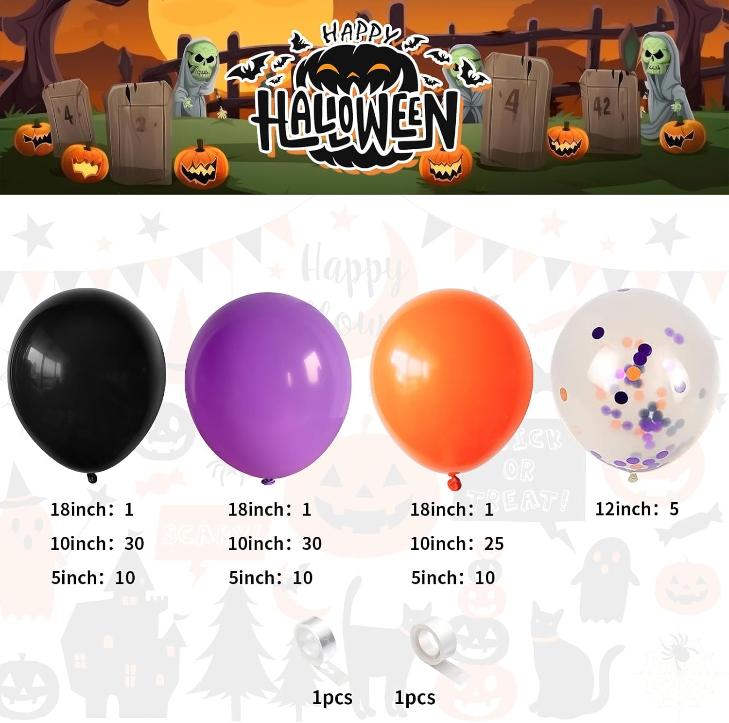 Jobkoo Halloween-Ballonbogen-G – Balloon Arch Kit Bewertung und Preis