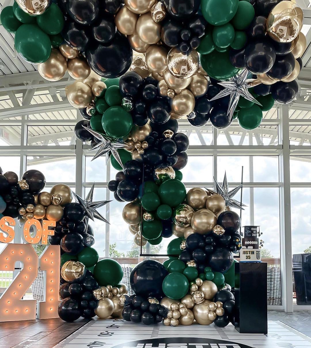 Schwarz-Grün-Gold Ballongirlan – Balloon Arch Kit Bewertung und Preis