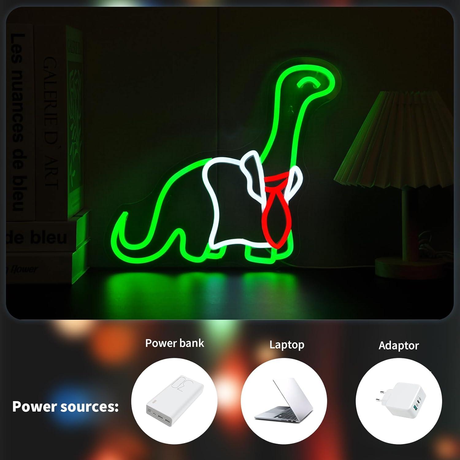 Dinosaurier-Neonschild, dimmba – Neon Sign Party Bewertung und Preis