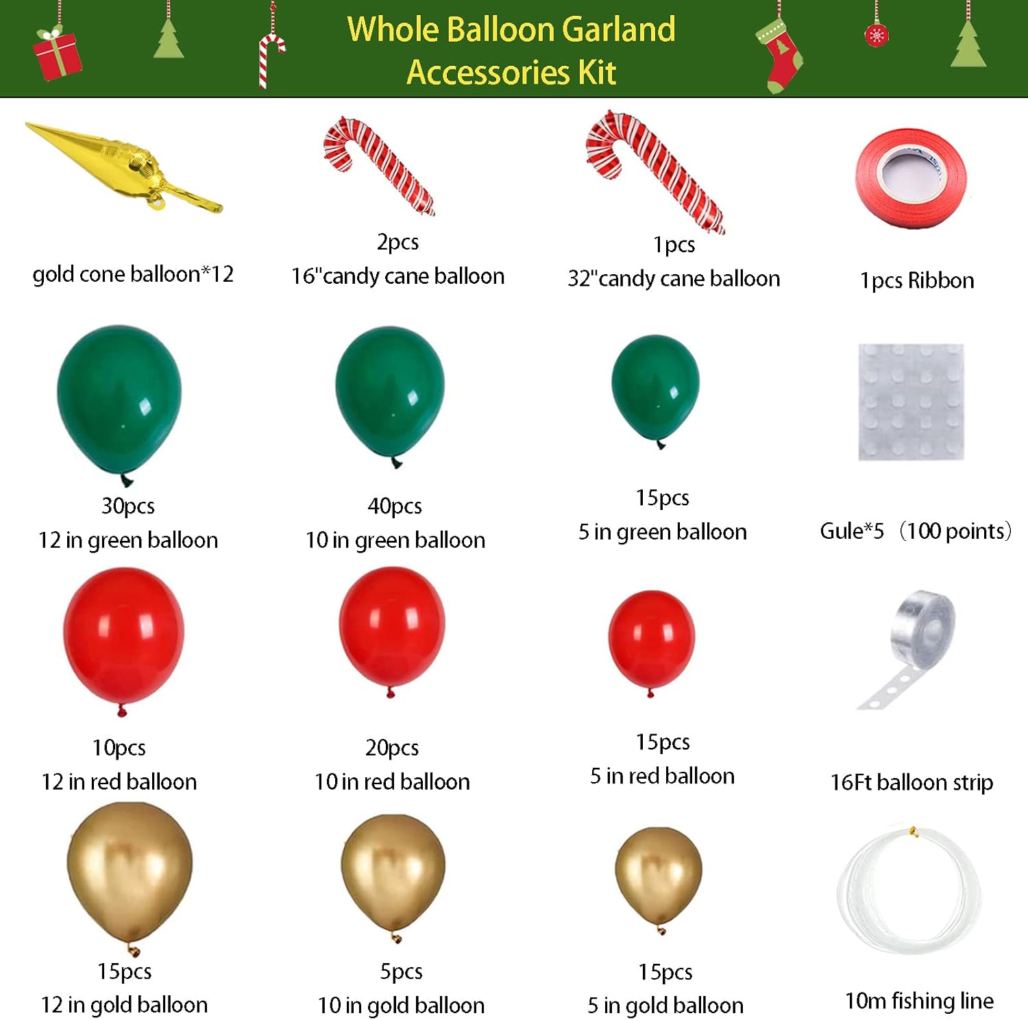 Weihnachtsballon-Girlanden-Bog – Balloon Arch Kit Bewertung und Preis