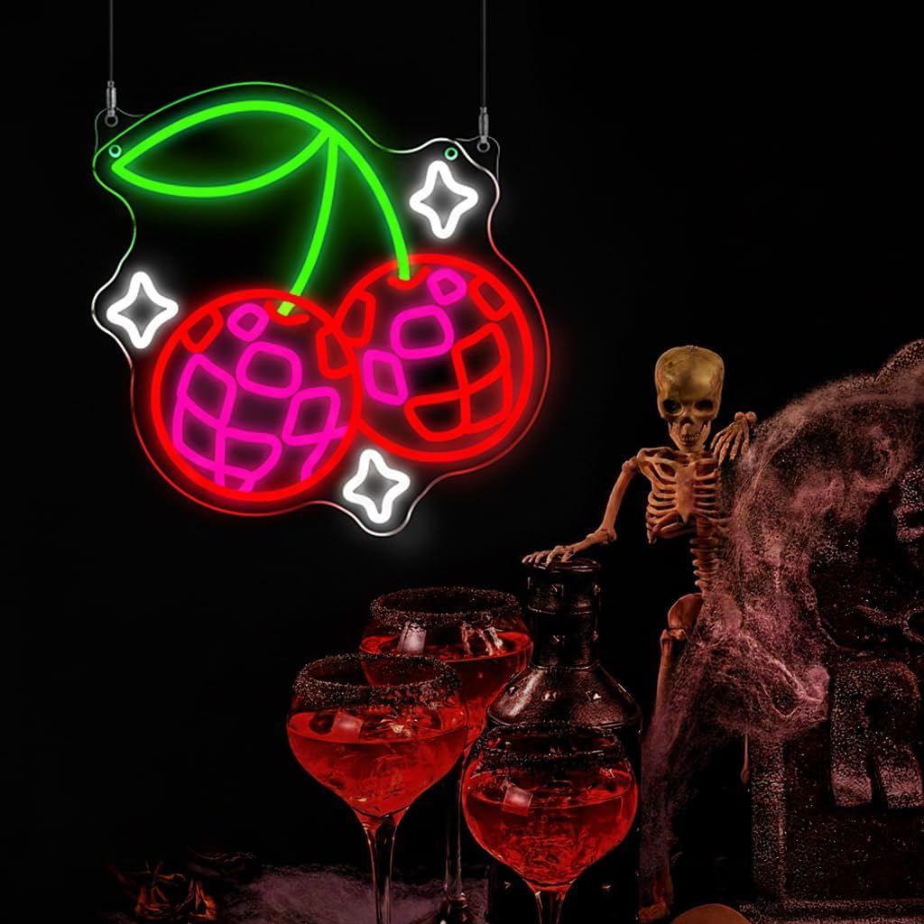 Disco-Kugel-Kirsch-LED-Neonsch – Neon Sign Party Bewertung und Preis